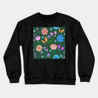 Wild flowers print Crewneck Sweatshirt